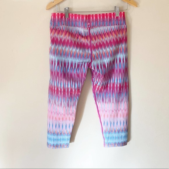 Prana Roxeanne Yoga Capris in Festival Pink Print Stretch Pull-On Size Large - Picture 5 of 9